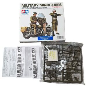Tamiya 1/35 US Military Police Set Model Kit 35084 WWII Motorcycle Figures